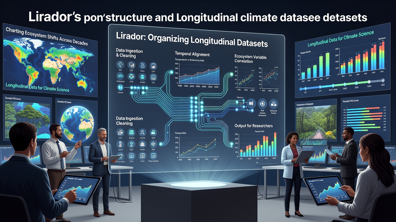 Charting Lirador's Role in Organizing Longitudinal Datasets for Climate Researchers Tracking Ecosystem Shifts Across Multiple Decades